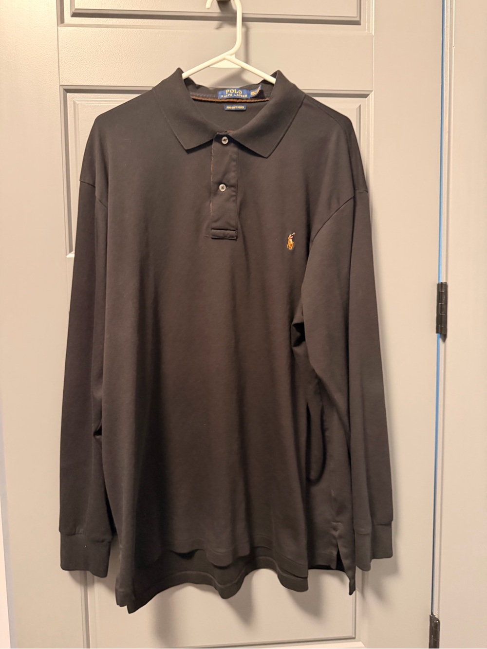 Polo by Ralph Lauren Men’s Classic Fit Long-Sleeve Polo Black 2XLT